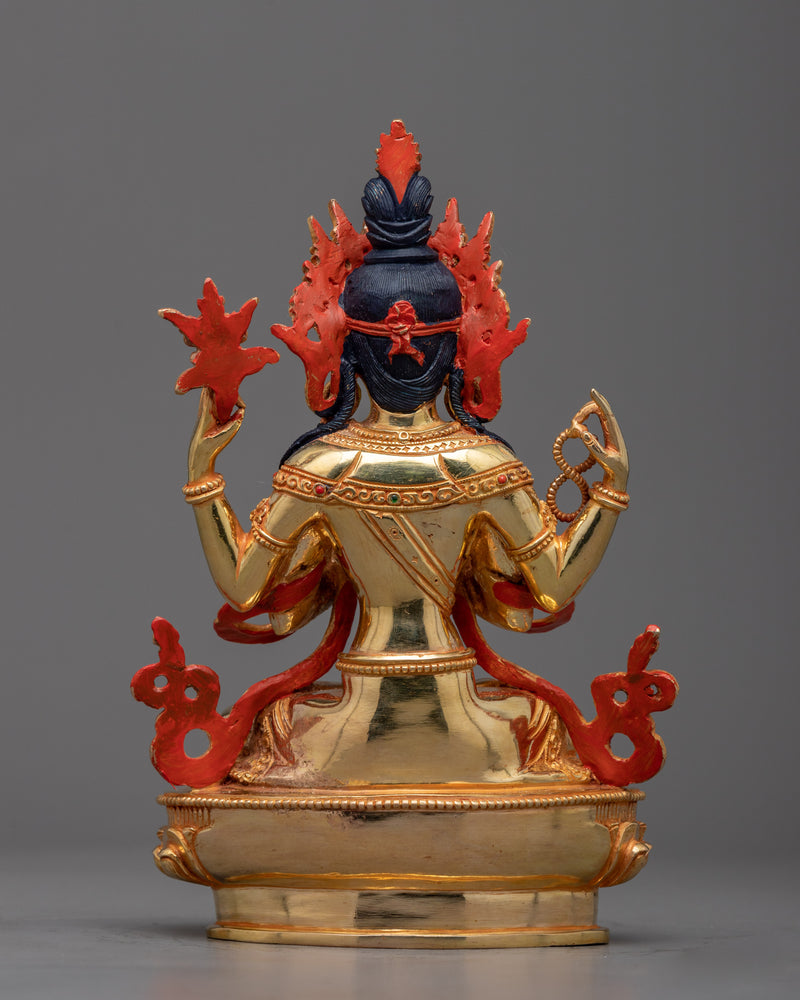 Spiritual 4-Armed Chenrezig Statue | Compassion in Every Direction