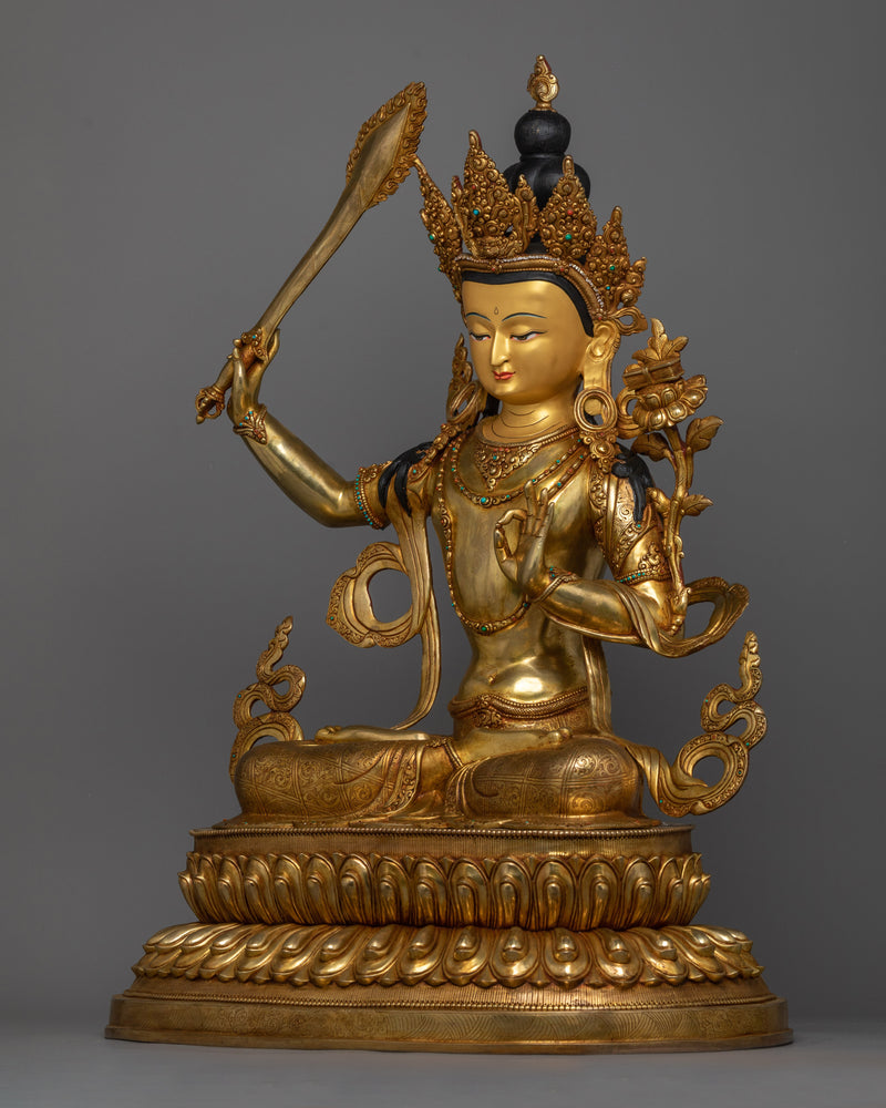 serene manjushri-sculpture