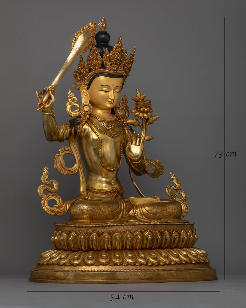 serene manjushri-sculpture