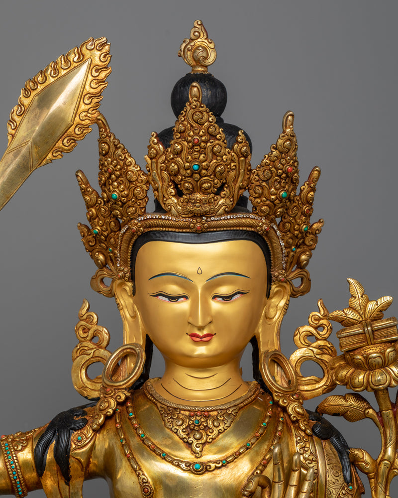 serene manjushri-sculpture