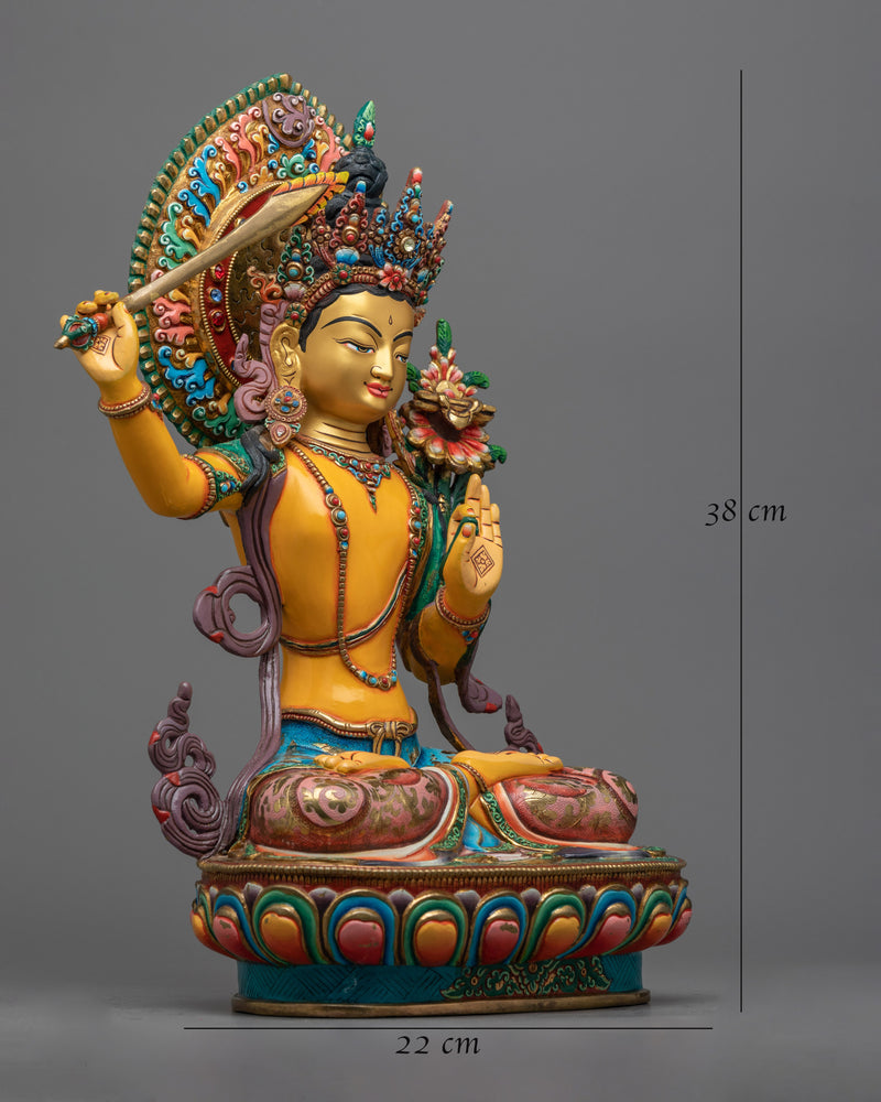 manjushri-painted statue