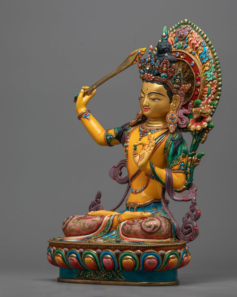 manjushri-painted statue