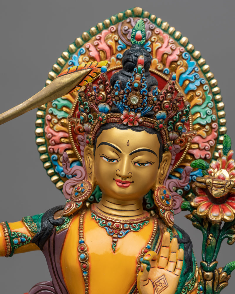 manjushri-painted statue