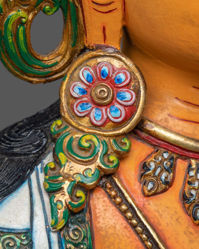 Vibrant Colorful Manjushri Statue | Luminance of Wisdom’s Flame