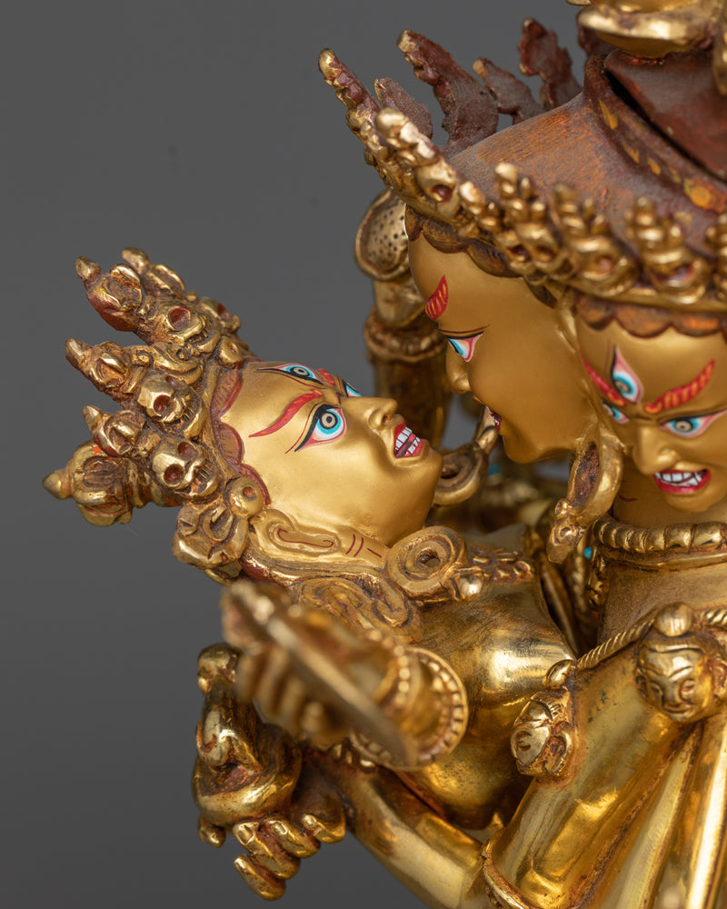 Hevajra with Consort Statue | Union of Supreme Wisdom and Compassion