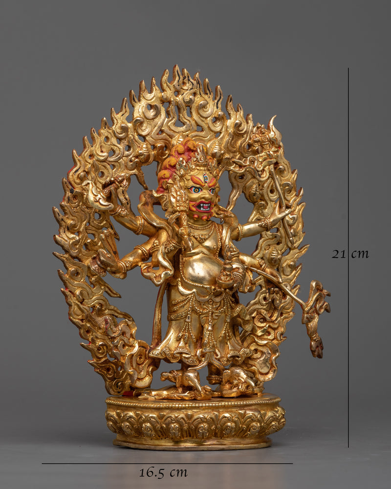 Heruka White Mahakala Statue | Guardian of Spiritual Purity