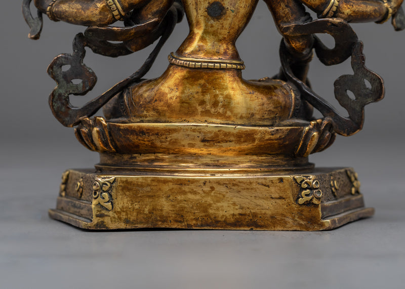 6-Arms Maha Manjushri Statue | Multifaceted Wisdom Embodied