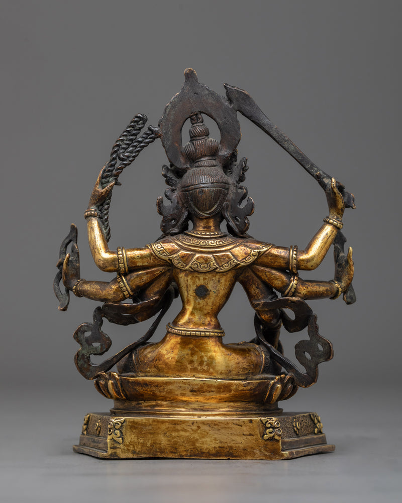 6-Arms Maha Manjushri Statue | Multifaceted Wisdom Embodied