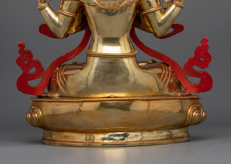 The Four Arms Chenresig Statue | Manifestation of Compassion and Wisdom