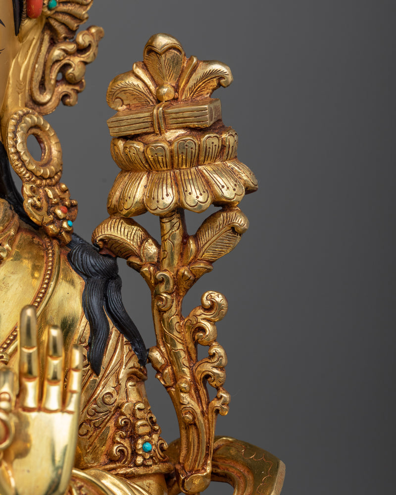 The Deity of Knowledge Manjushri Statue | Symbol of Wisdom and Enlightenment