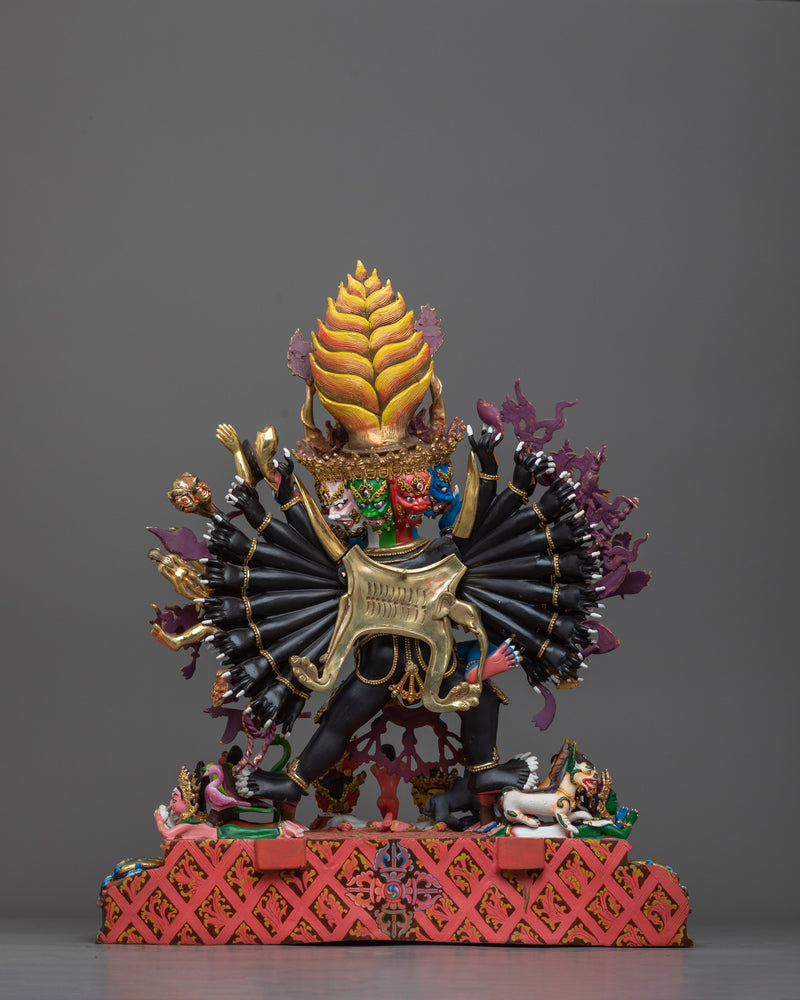 Heruka Yamantaka with Consort Statue | Embodiment of Divine Power and Wisdom