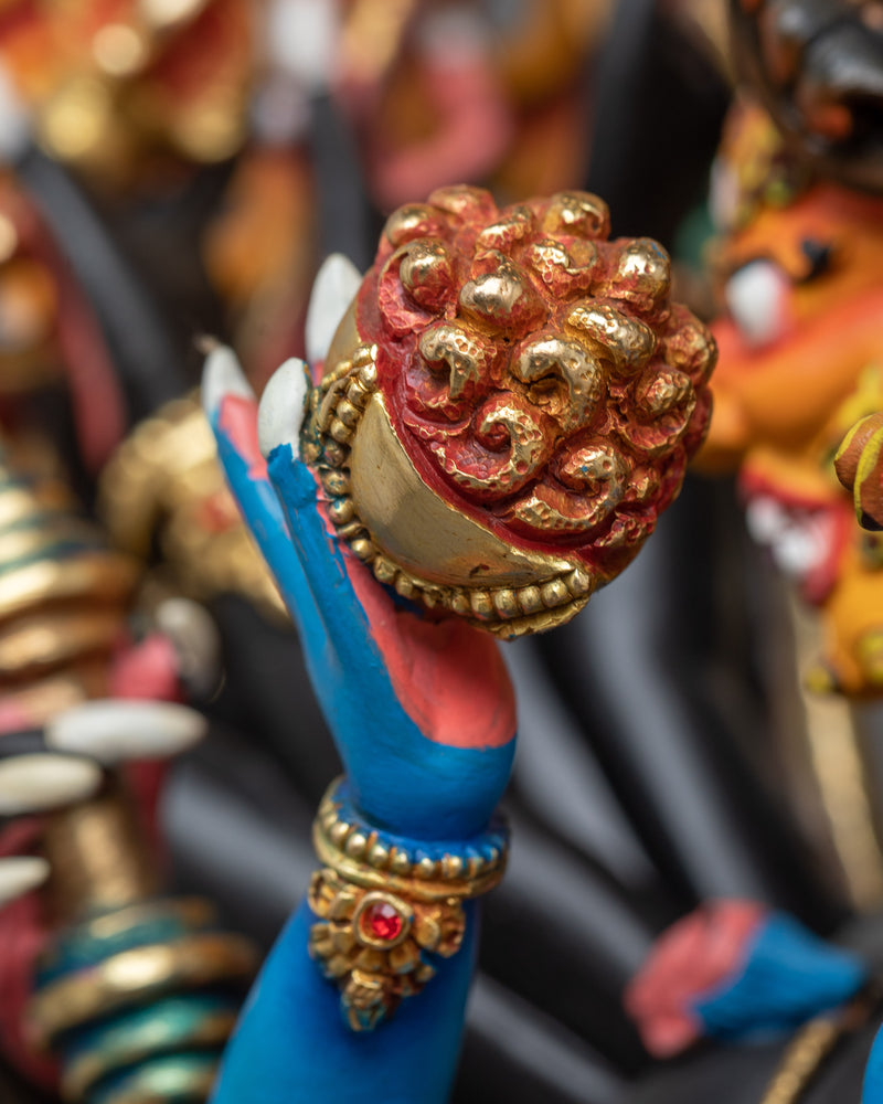 Heruka Yamantaka with Consort Statue | Embodiment of Divine Power and Wisdom