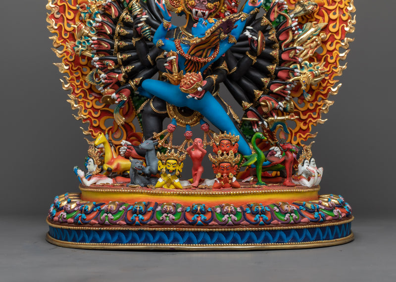 Heruka Yamantaka with Consort Statue | Embodiment of Divine Power and Wisdom