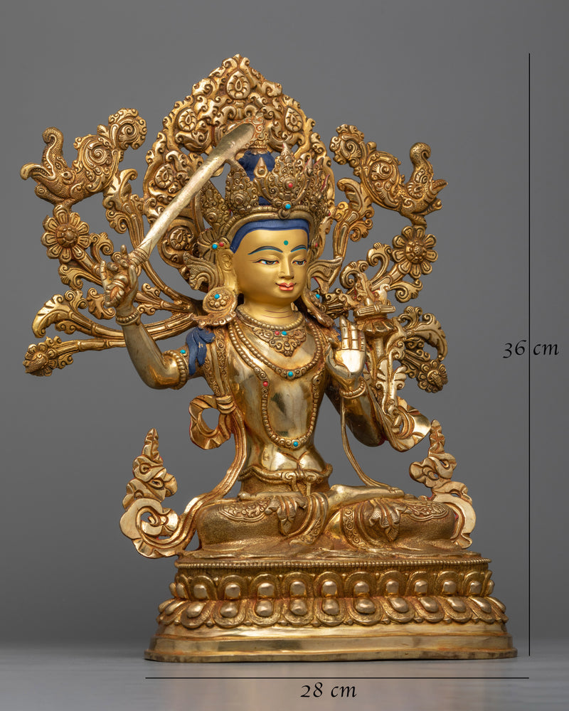 Shree Manjughosa Statue | Embodying Divine Wisdom and Compassion