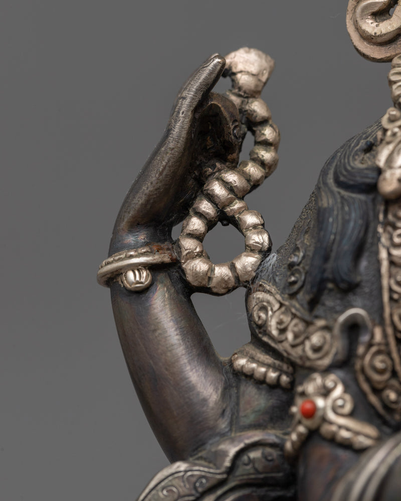 Chenrezig Silver-Plated Figurine | Radiant Guardian of Compassion