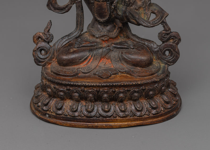 Manjushri Antique Figurine | Enlightened Wisdom Embodied