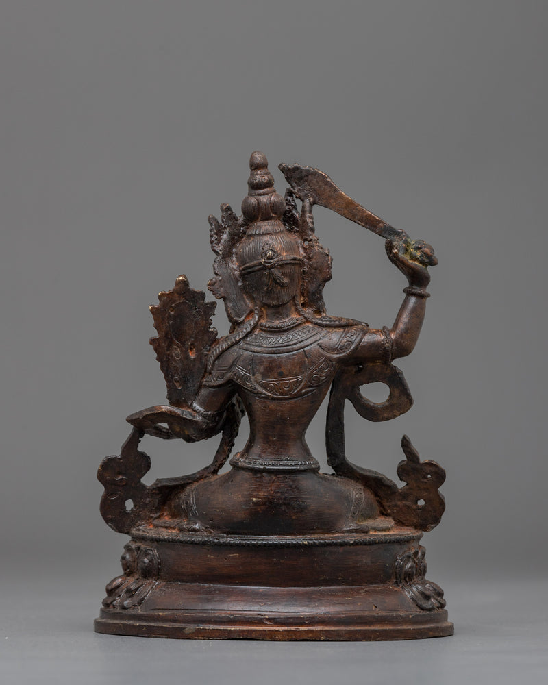 Manjushri Antique Figurine | Enlightened Wisdom Embodied