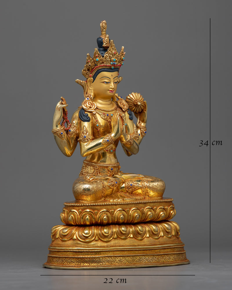 Chenrezig Compassion Deity Statue | Embodiment of Divine Kindness