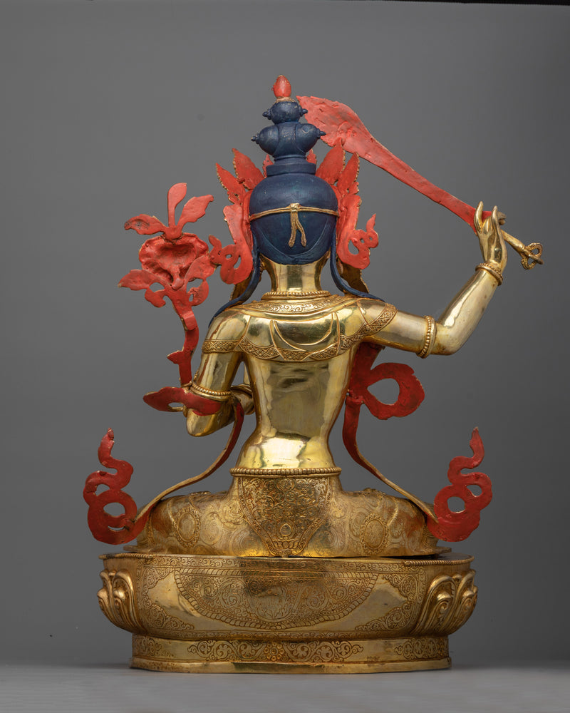 Manjushri Wisdom Deity Figurine | Illuminator of Knowledge