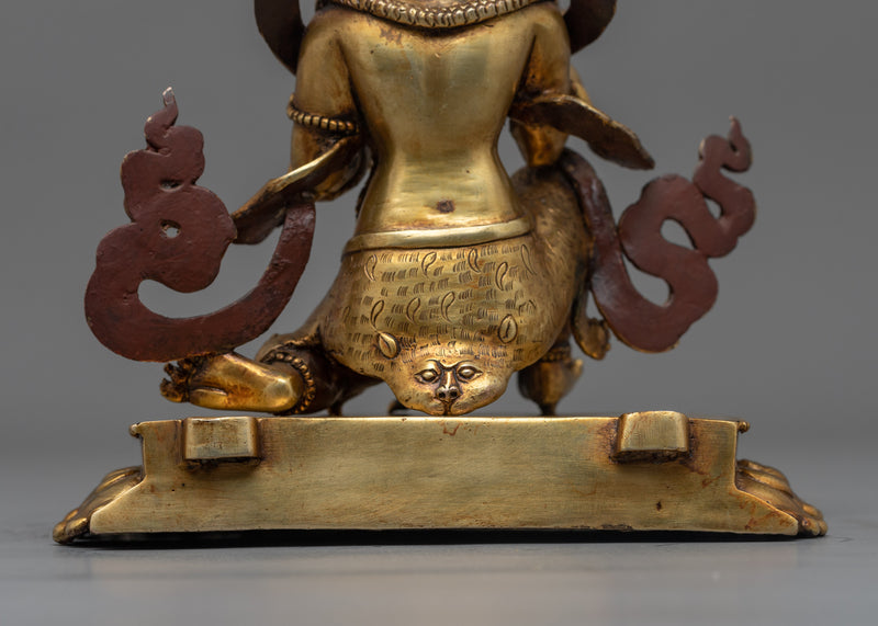 Dynamic Bodhisattva Vajrapani Sculpture | Gold Gilded Mastery From Nepal