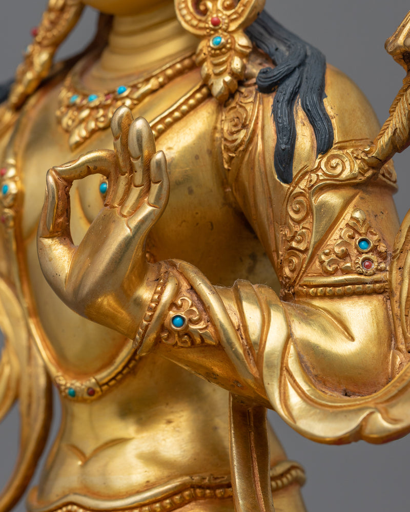 Deity of Wisdom Manjushri Statue | Symbol of Enlightened Knowledge