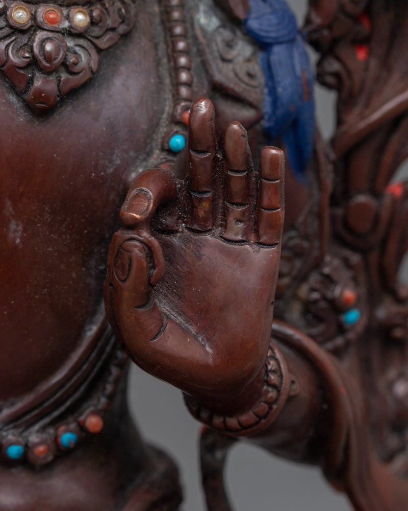 Manjushri Oxidized Figurine | Embrace the Wisdom of Enlightened Mind