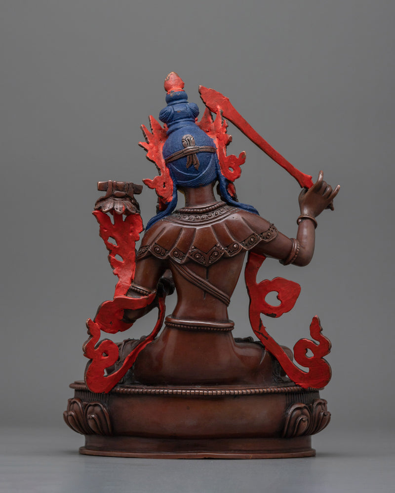 Manjushri Oxidized Figurine | Embrace the Wisdom of Enlightened Mind