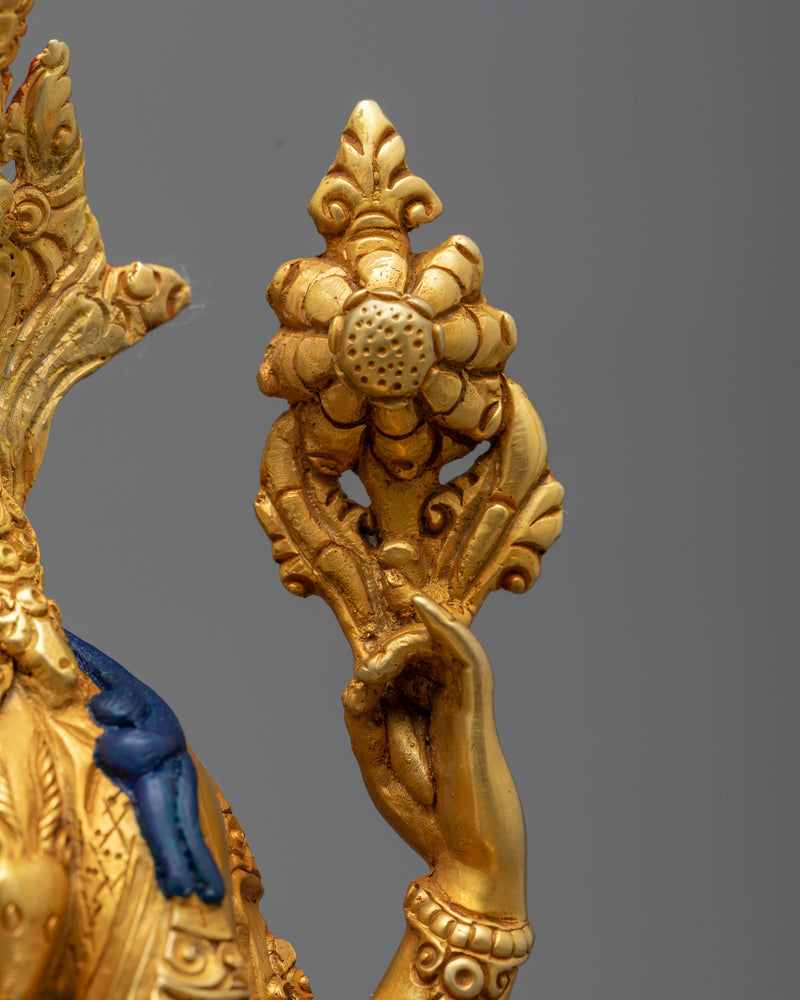 Gold Gilded Chenrezig Statue | Embrace Compassionate Enlightenment