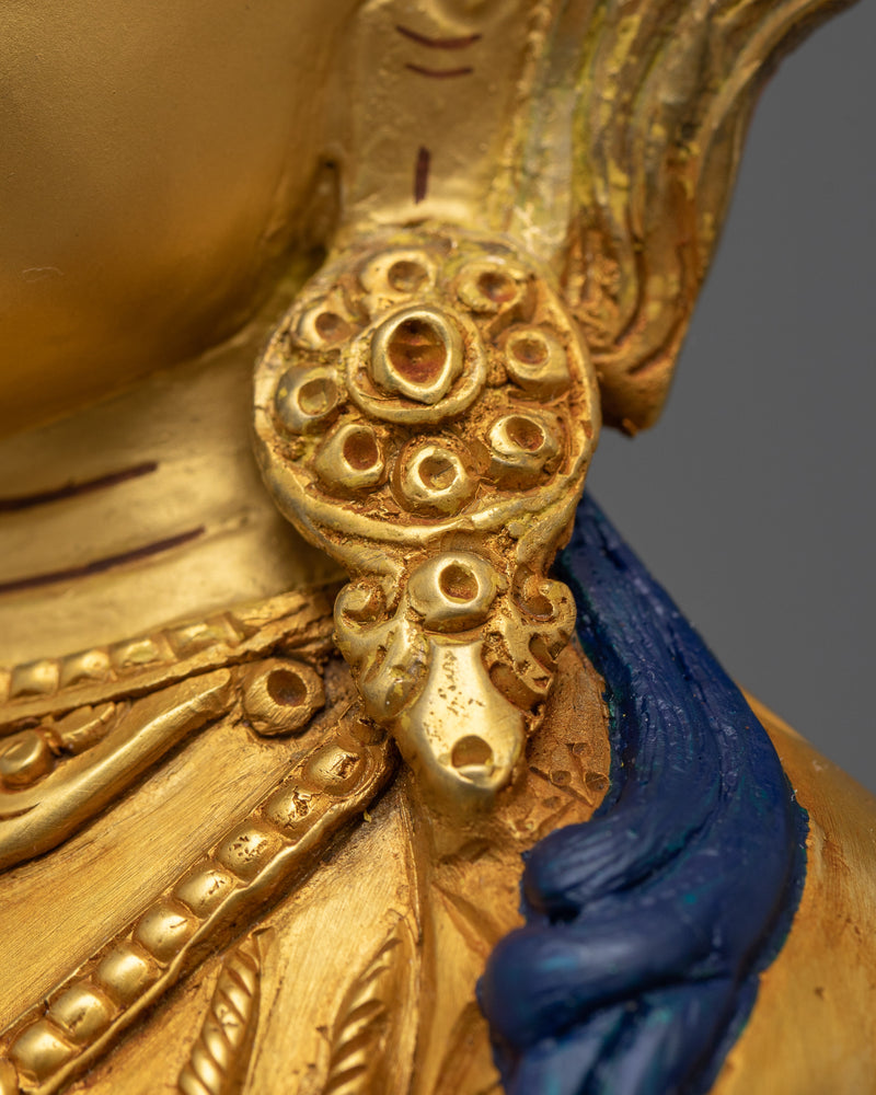 Gold Gilded Chenrezig Statue | Embrace Compassionate Enlightenment