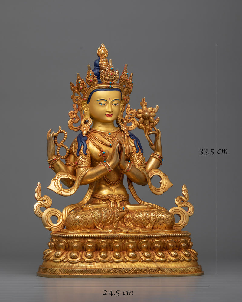 Chenrezig Kindness Deity Statue | Embrace Compassion and Loving-Kindness