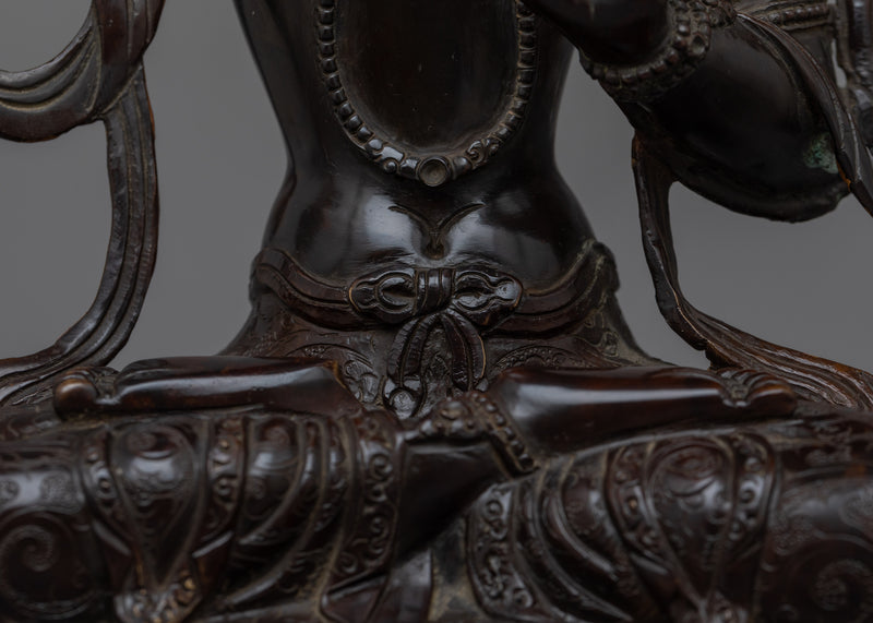 Manjushri Oxidized Figure Statue | Embrace Divine Wisdom