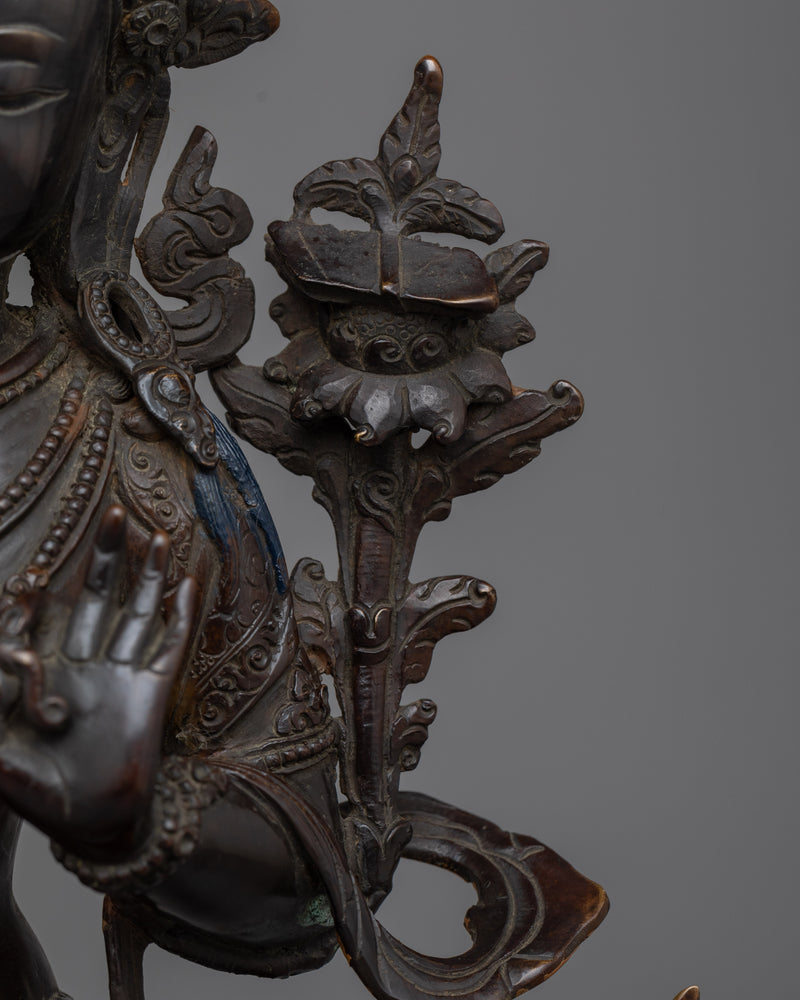 Manjushri Oxidized Figure Statue | Embrace Divine Wisdom