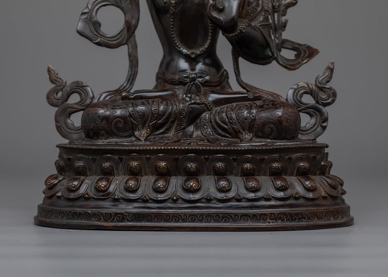 Manjushri Oxidized Figure Statue | Embrace Divine Wisdom