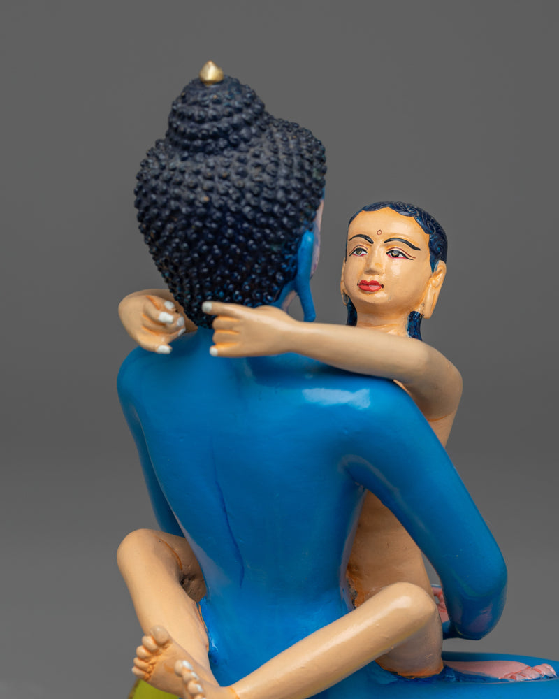 Blue Samantabhadra with Consort Statue | Union of Wisdom and Practice