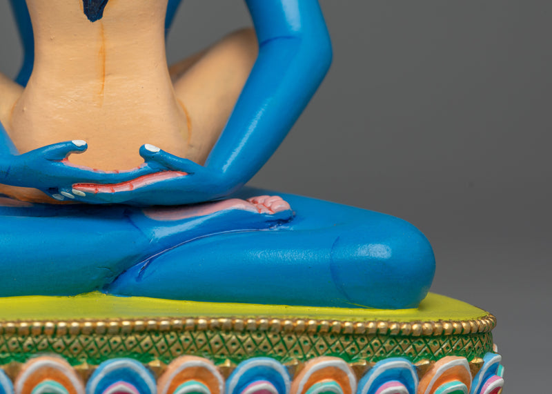 Blue Samantabhadra with Consort Statue | Union of Wisdom and Practice