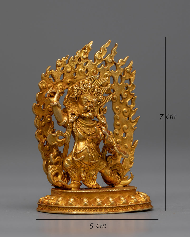 Machine-Made Vajrapani Figure | 24K Gold Gilded Guardian