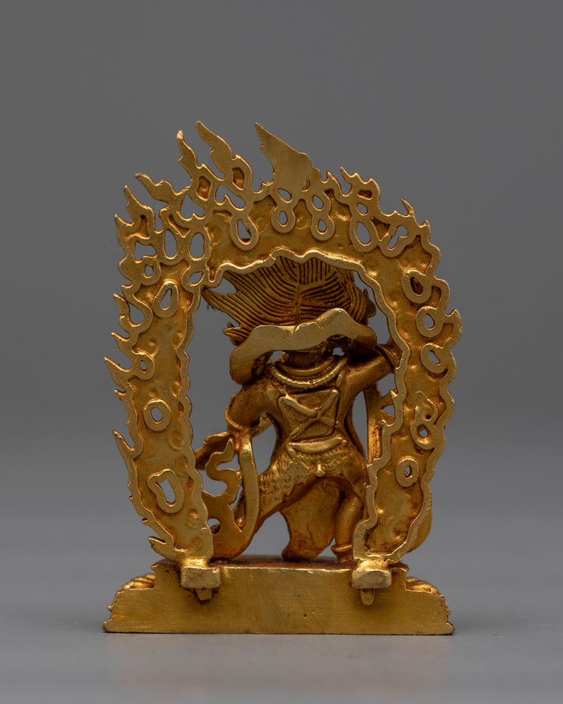 Machine-Made Vajrapani Figure | 24K Gold Gilded Guardian