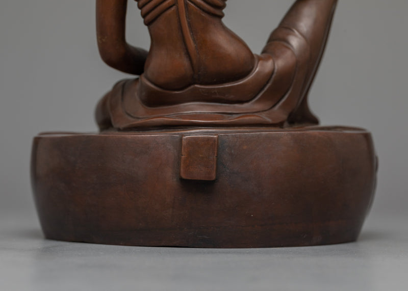 Milarepa Oxidized Copper Statue | Tibetan Buddhist Master