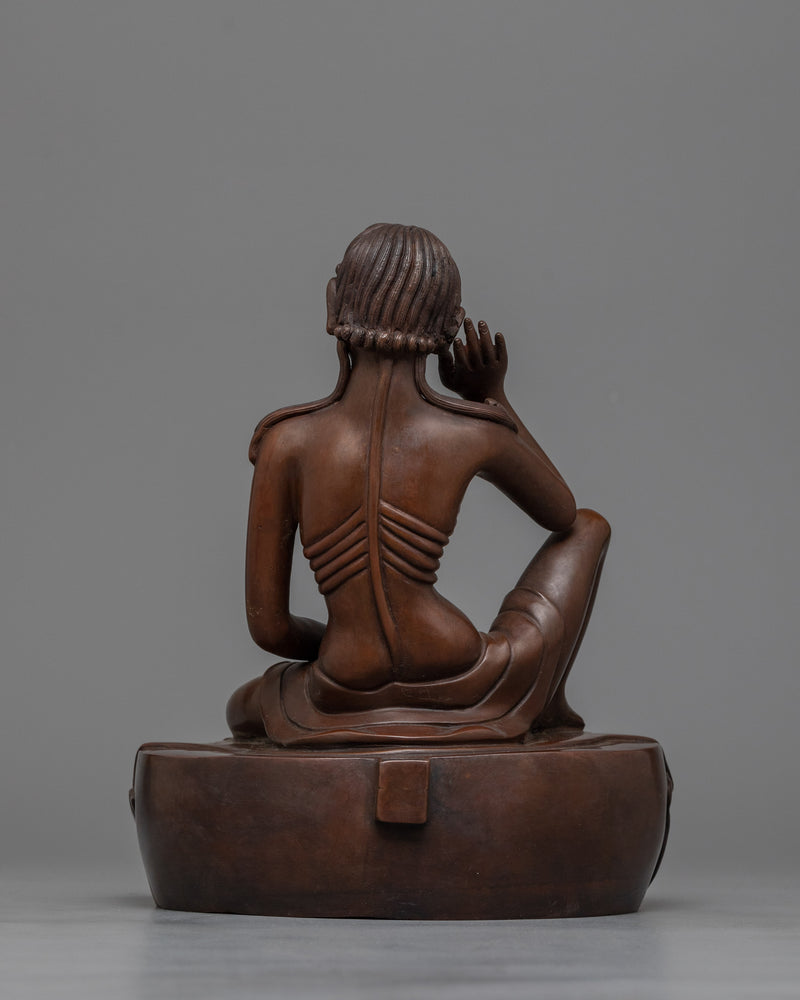 Milarepa Oxidized Copper Statue | Tibetan Buddhist Master