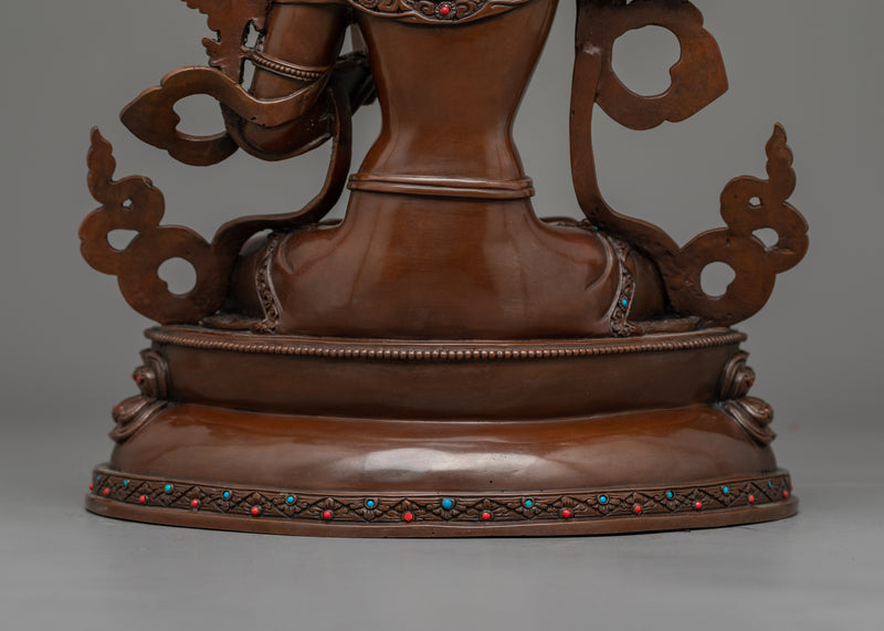 Oxidized Manjushri Figure | Handcrafted Emblem of Wisdom