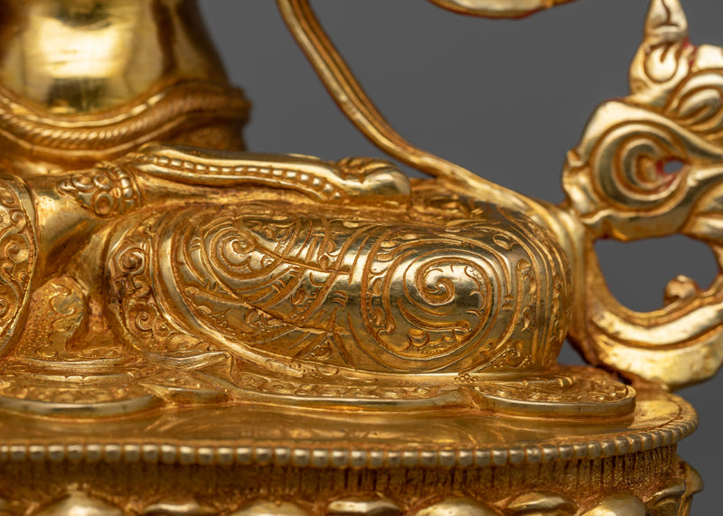 Four Arm Chenrezig Gold Statue | Bodhisattva, embodying the compassion of all Buddhas