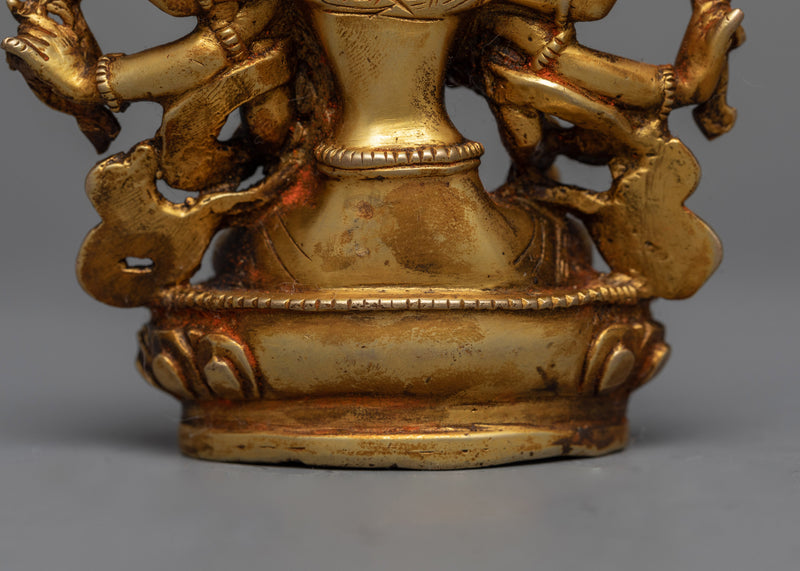 Machine-Made Namgyalma Statue | Antique Finished Gold-Copper Sculpture