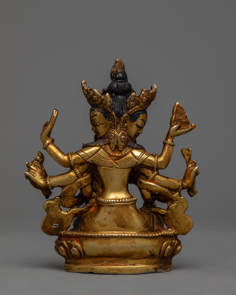 Machine-Made Namgyalma Statue | Antique Finished Gold-Copper Sculpture