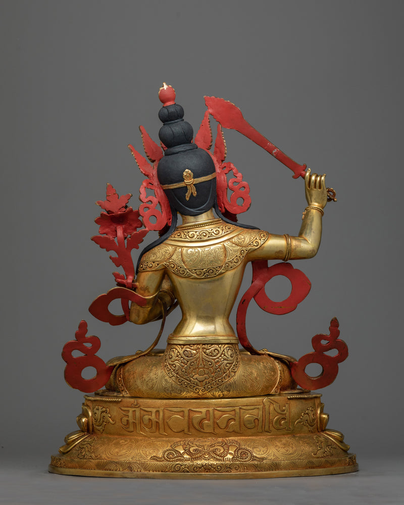 Serene Manjushri Figure | Embodying Wisdom and Enlightenment