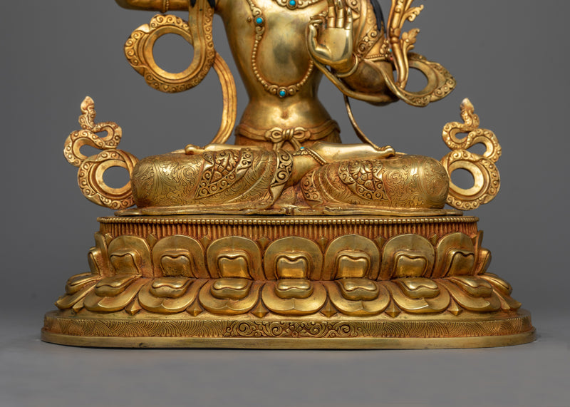 Serene Manjushri Figure | Embodying Wisdom and Enlightenment