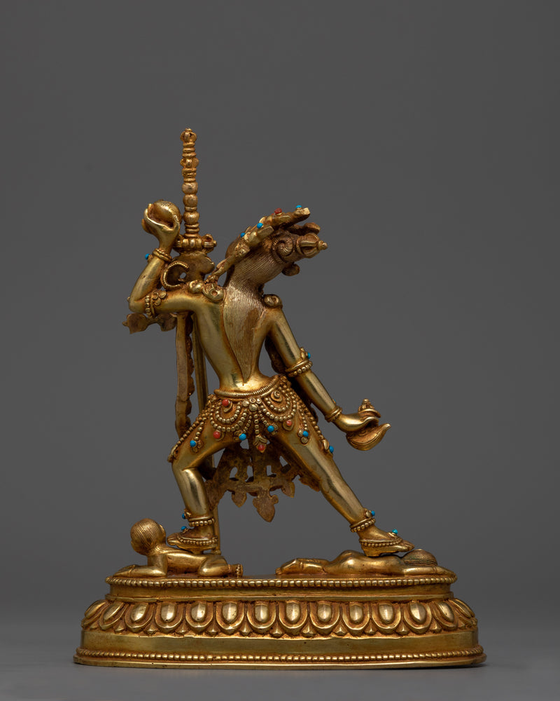 Beautifully Gold-Gilded Vajrayogini Statue | Handcrafted Artwork of Nepalese Artisans