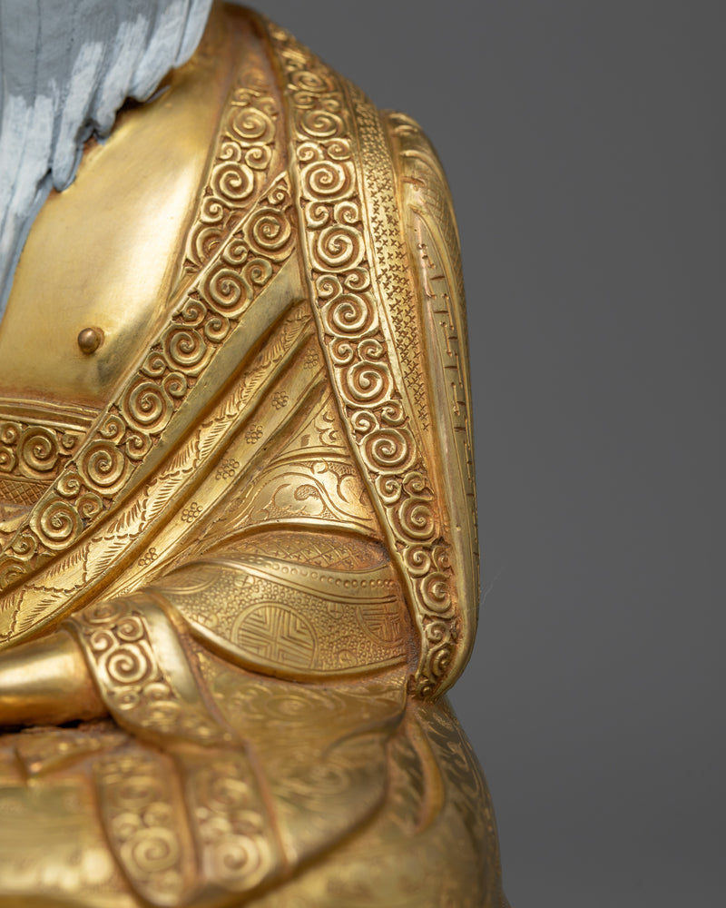 Zhabdrung Rinpoche Gold-Gilded Statue | Emblem of Spiritual and Cultural Majesty