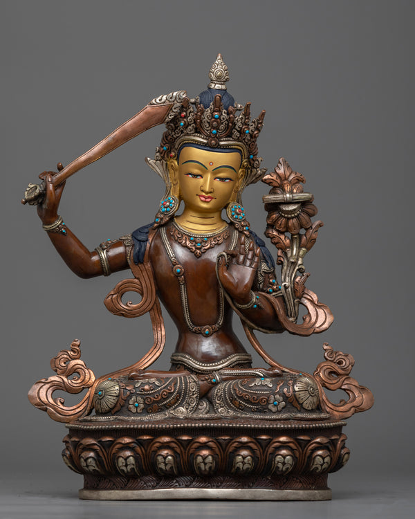 Handcrafted Manjushri Statue