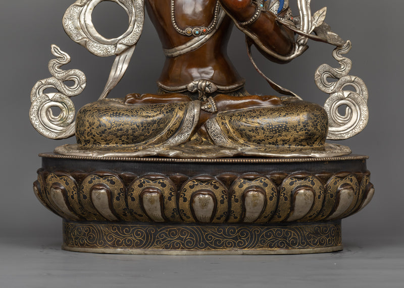 32.5 Inch Manjushri Sculpture | Ideal for Meditation, Spiritual Enlightenment