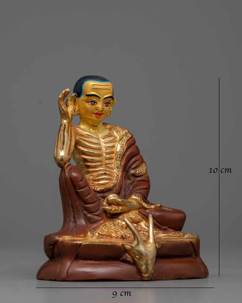 Yogi Milarepa Oxidized Statue | Icon of Ascetic Wisdom